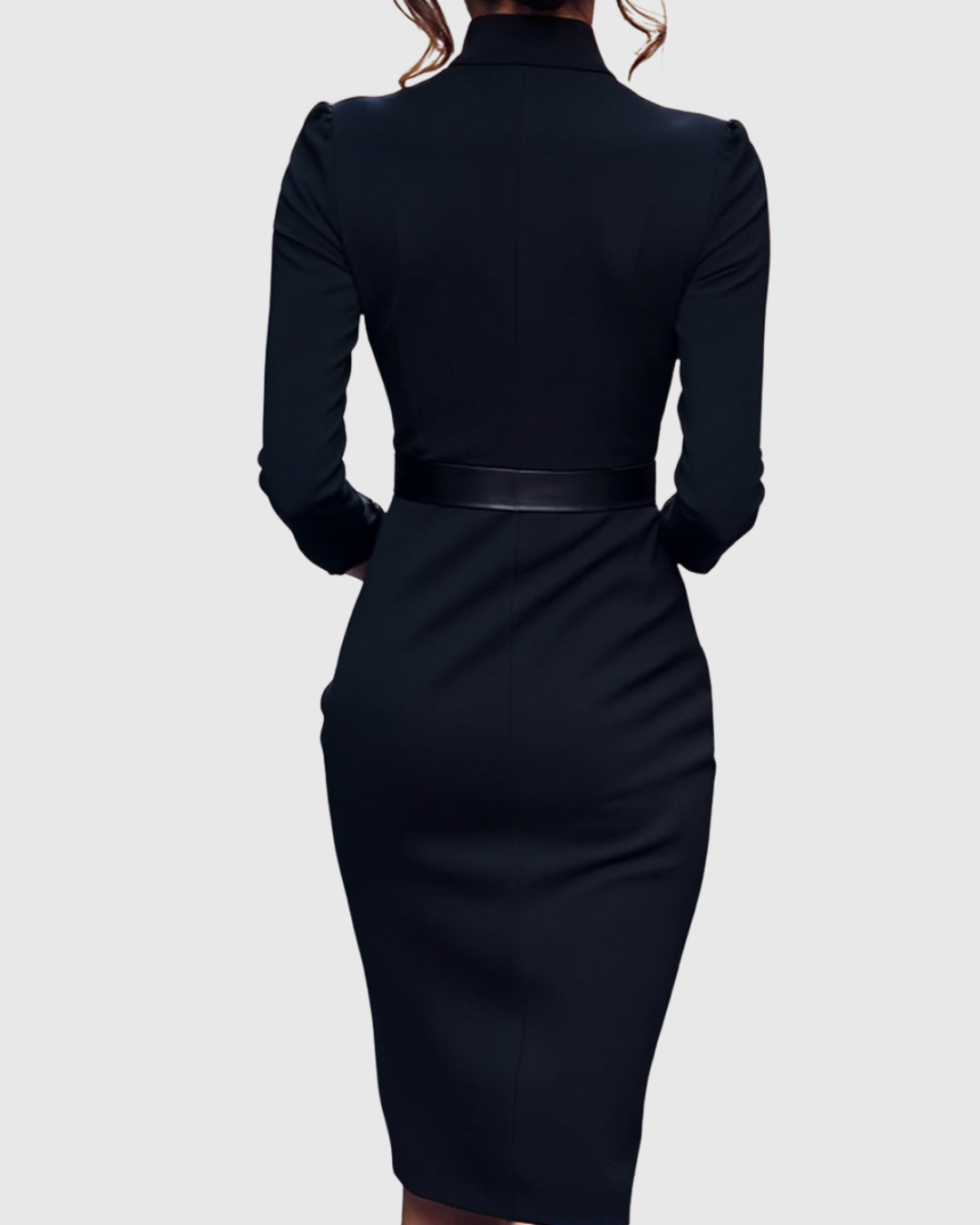 Velmira | Belted Pencil Midi Dress