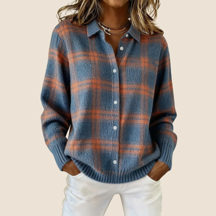 Vivienne - Check Knit Cardigan