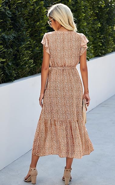 Melissa | Floral Tie-Front Maxi Dress