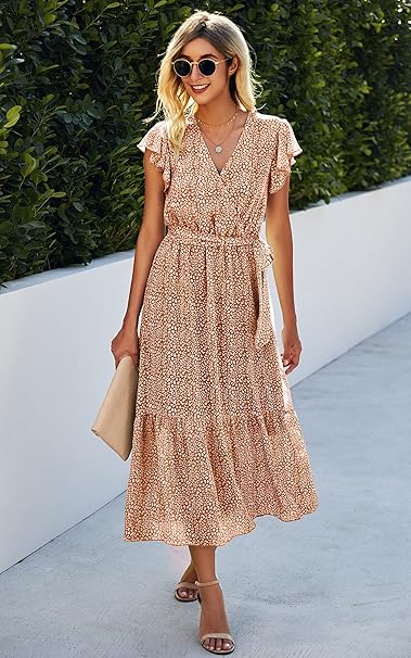Melissa | Floral Tie-Front Maxi Dress