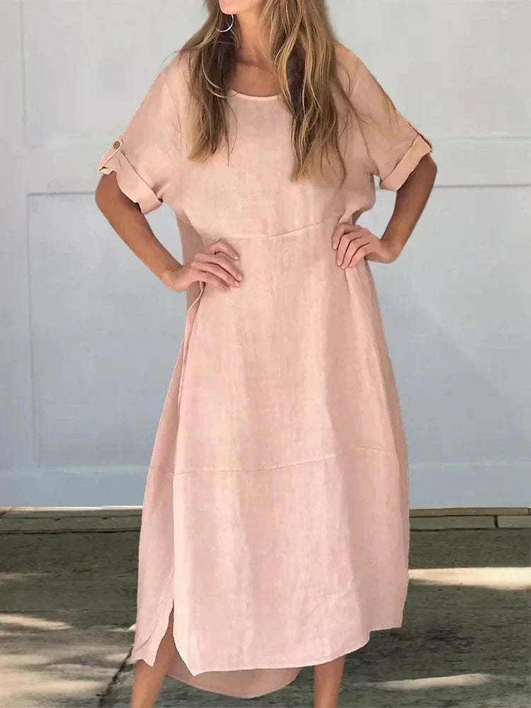 Islay | Linen Blend Luxe Dress