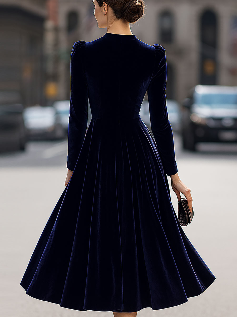 Elowon | Velvet Midi Dress