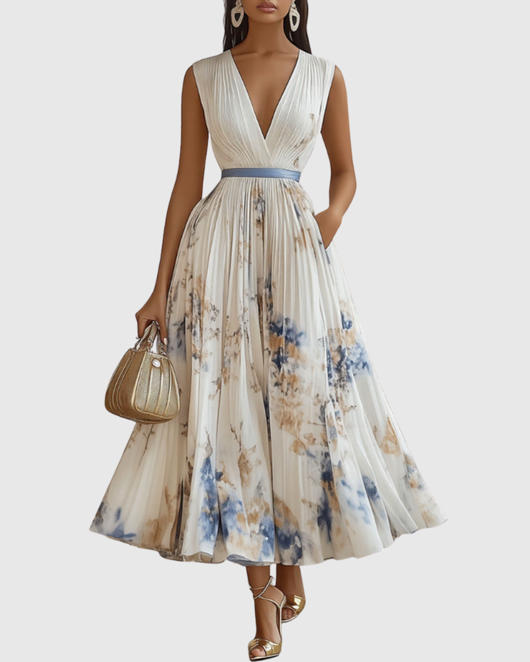 Rowella | Pleated Maxi Dress