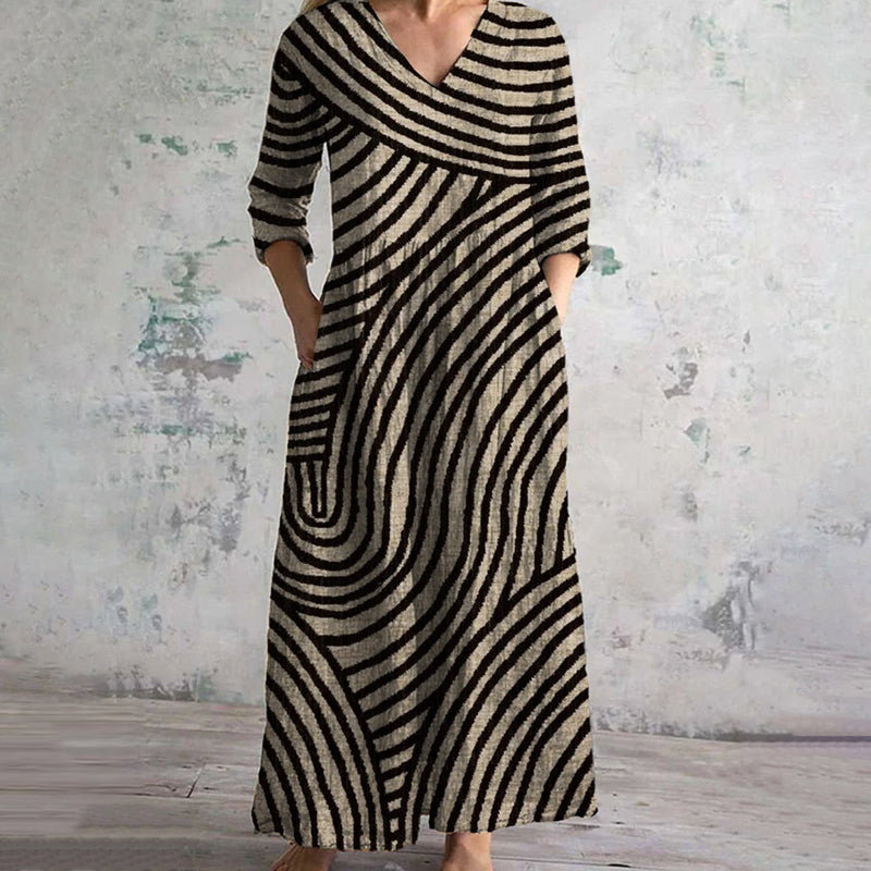 Livia | Striped Maxi Dress