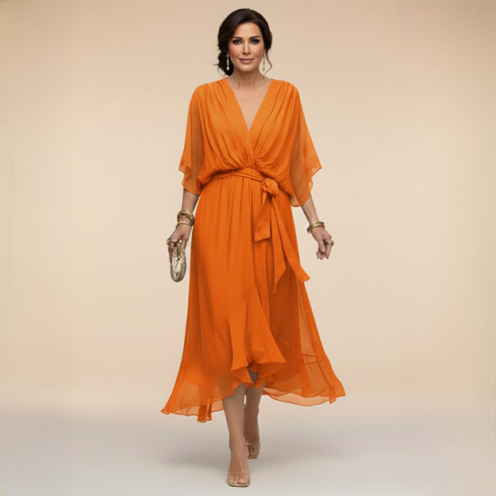 Monica | Chiffon V-Neck Dress