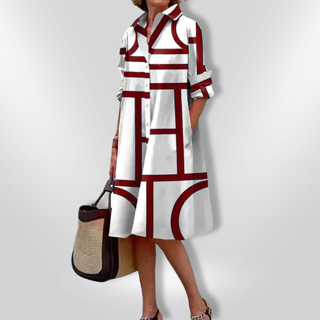 Soraya | Geometric Midi Dress