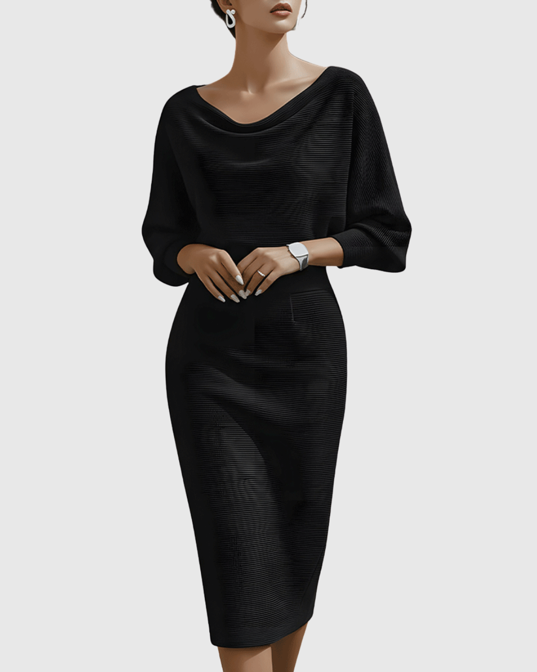 Velora | Draped Midi Dress
