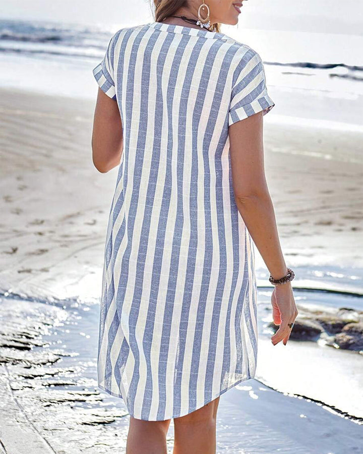 Odette | Timeless Striped Midi Dress