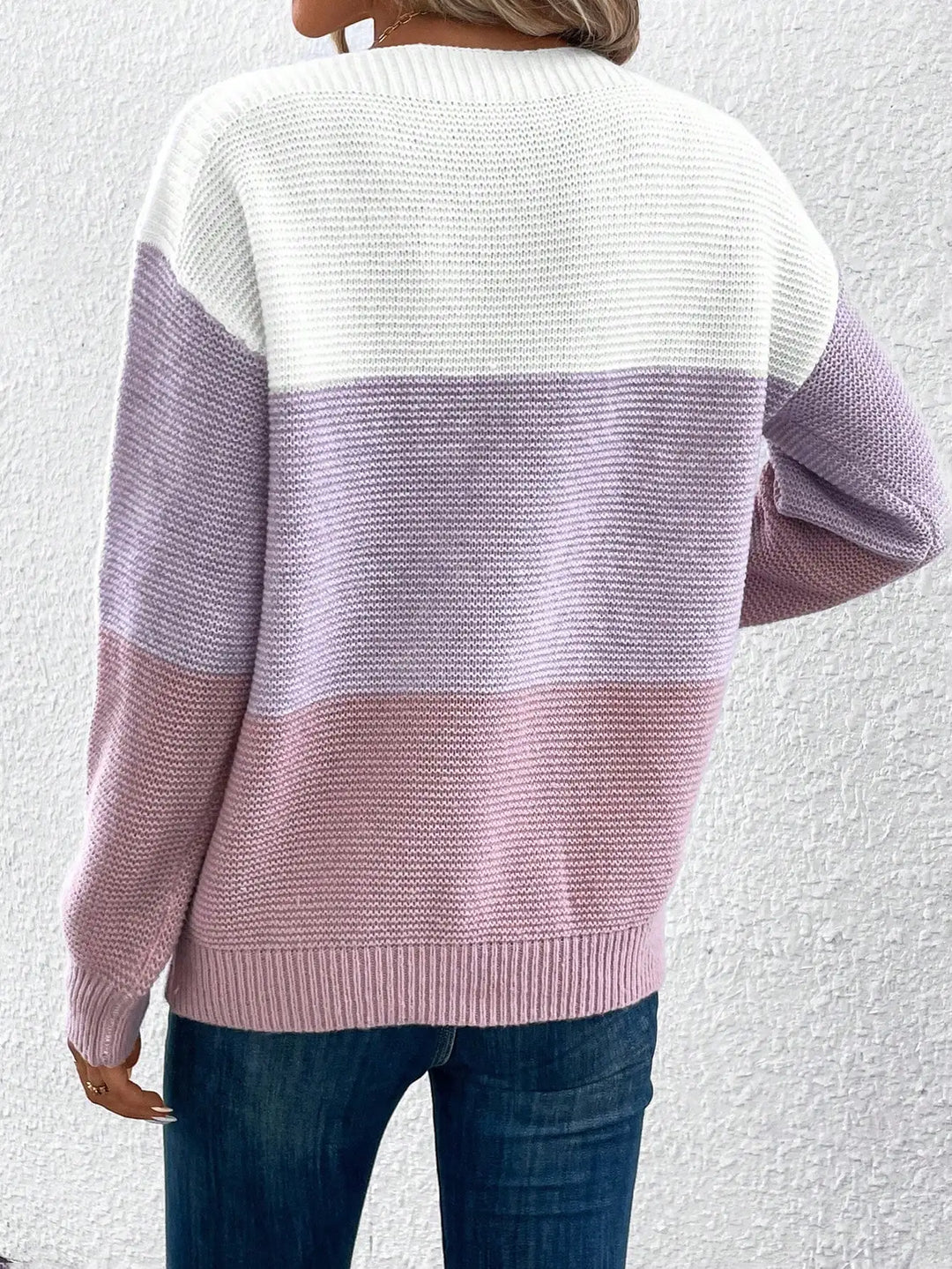 Elodie | Tricolour Patchwork Sweater
