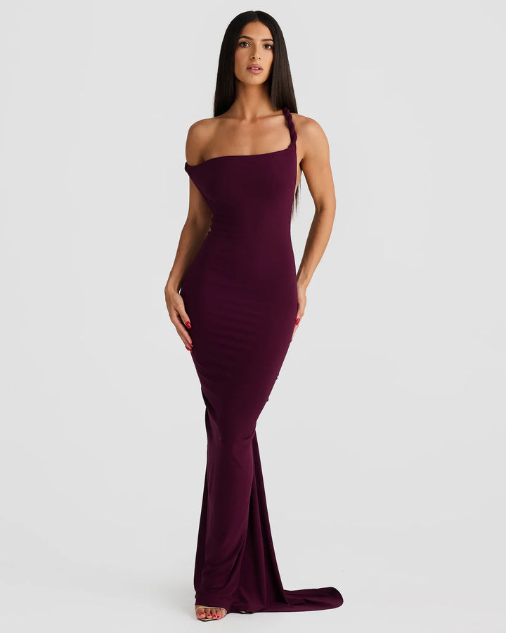 Alina | Silhouette-Shaping Evening Dress - Mulberry