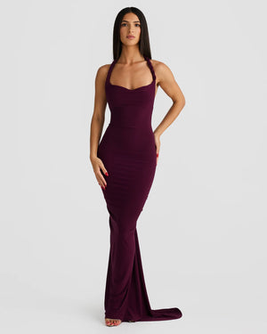Alina | Silhouette-Shaping Evening Dress - Mulberry