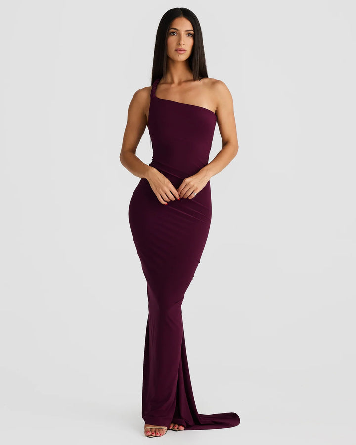 Alina | Silhouette-Shaping Evening Dress - Mulberry
