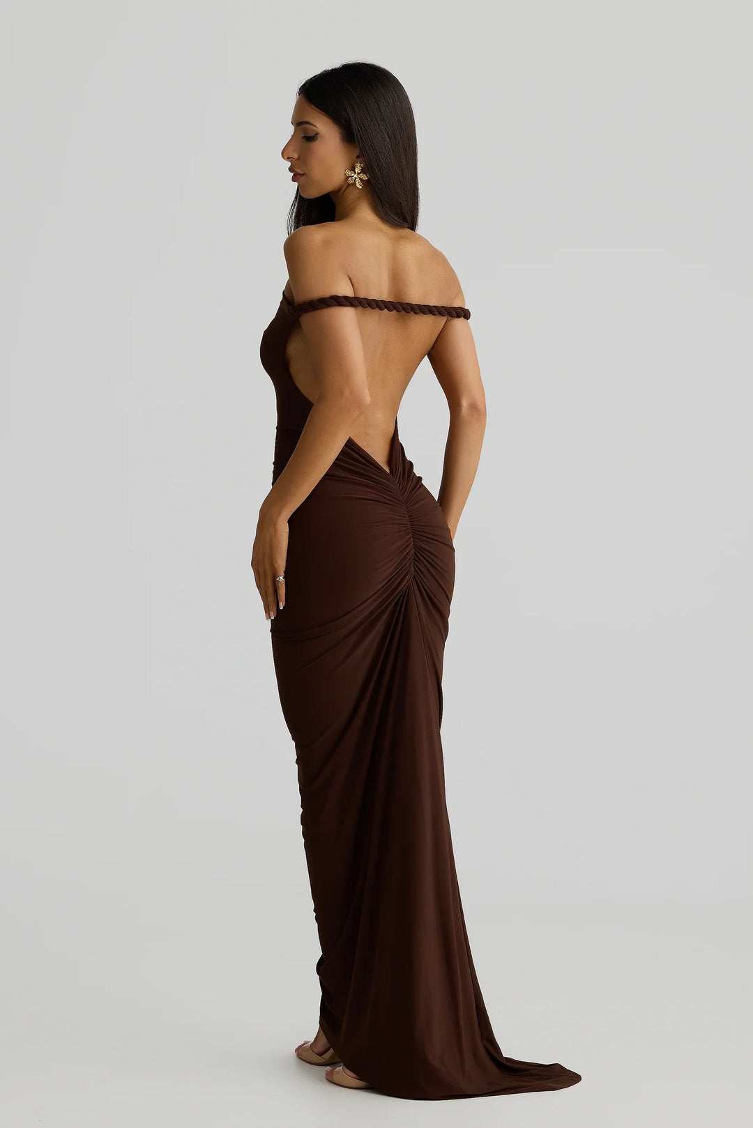 Alina | Silhouette-Shaping Evening Dress - Brown