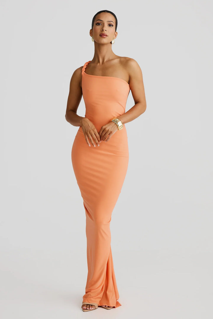 Alina | Silhouette-Shaping Evening Dress - Papaya