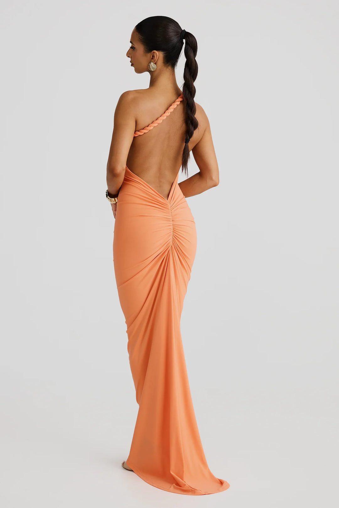 Alina | Silhouette-Shaping Evening Dress - Papaya