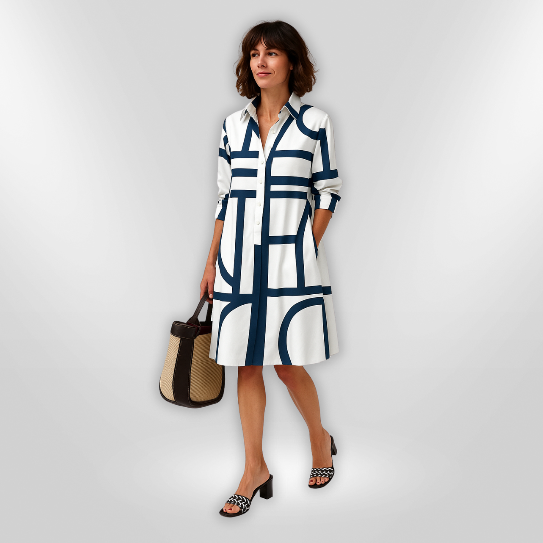 Soraya | Geometric Midi Dress