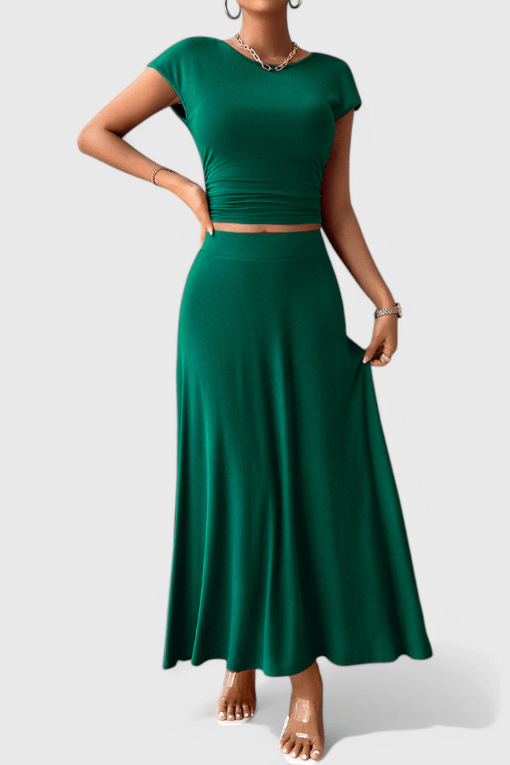Anastasia | Ruched Skirt Set