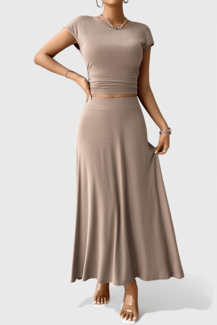 Anastasia | Ruched Skirt Set