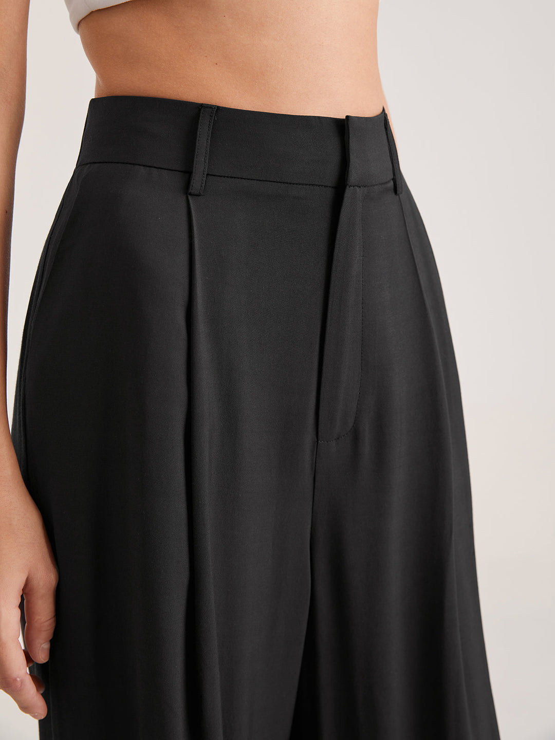 Nadia | Elegant High-Waist Pleated Pants