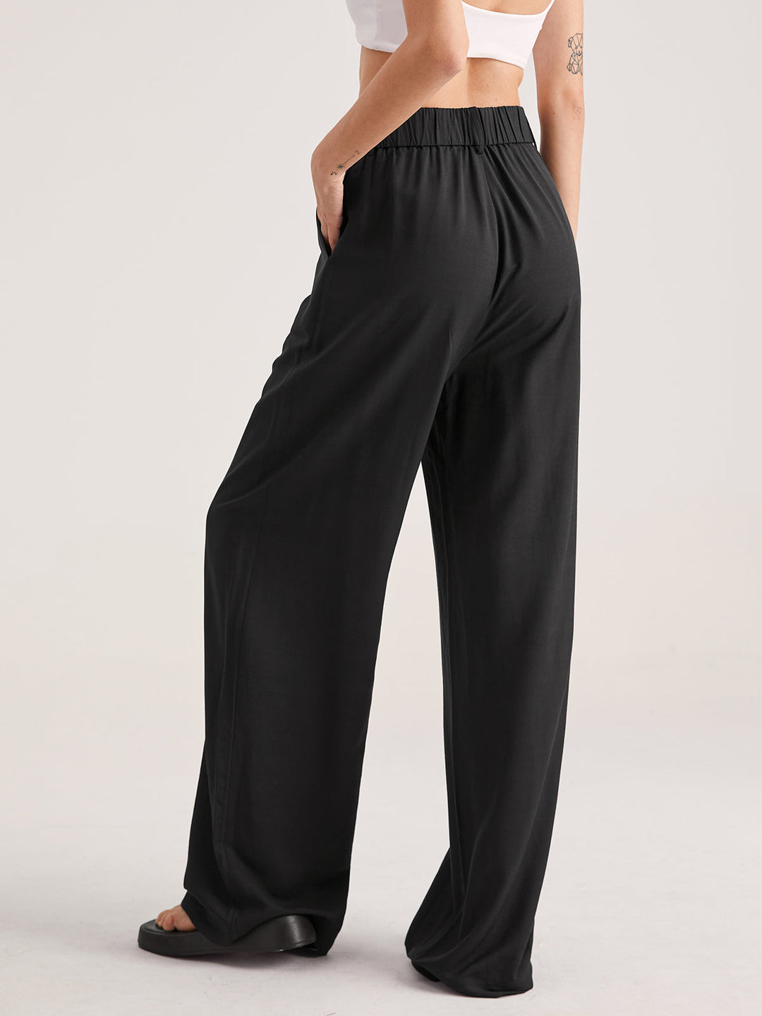 Nadia | Elegant High-Waist Pleated Pants