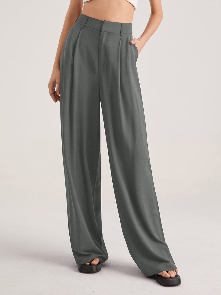 Nadia | Elegant High-Waist Pleated Pants
