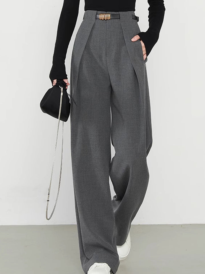 Lina - High-Waisted Wide-Leg Trousers