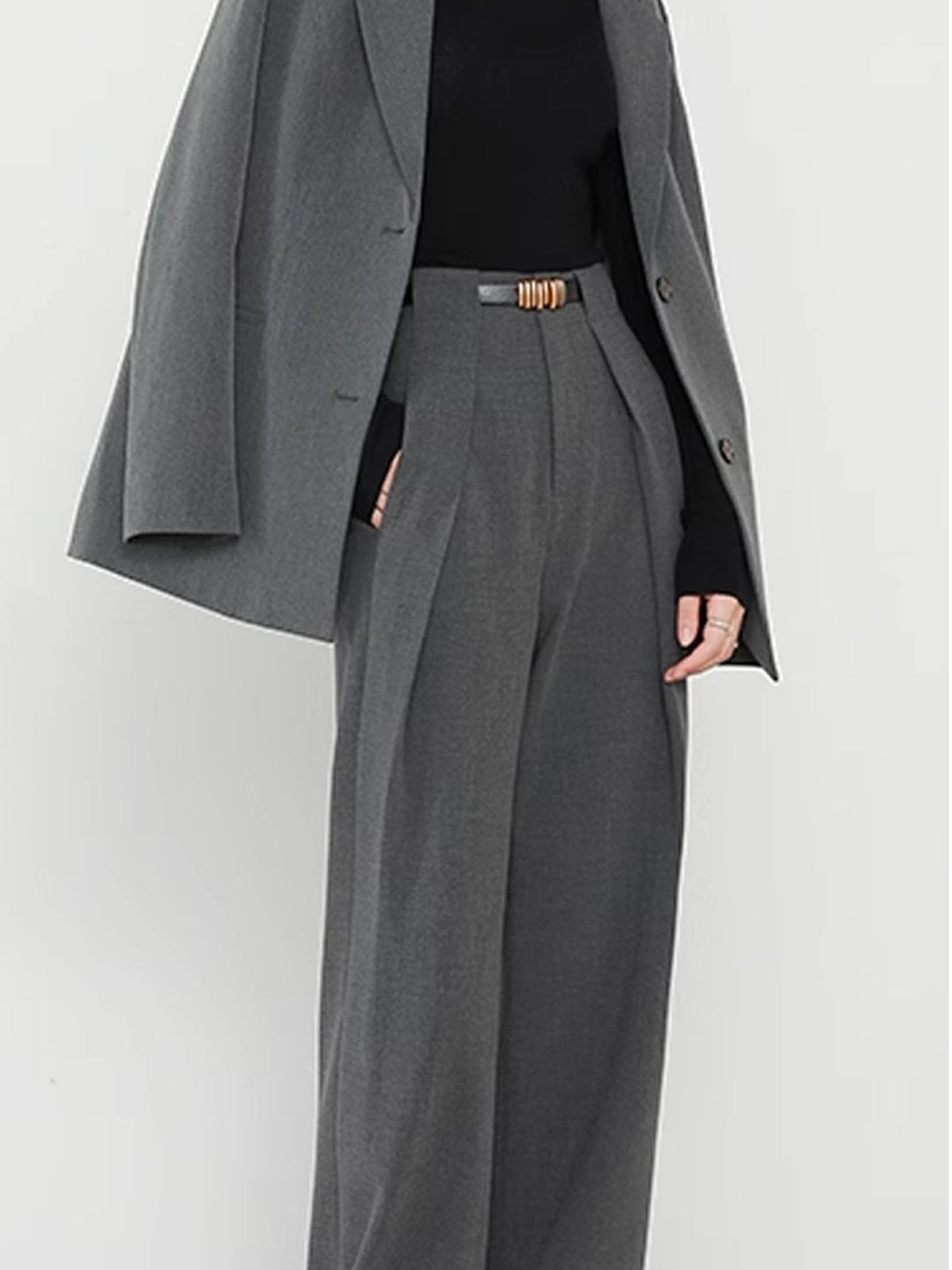 Lina - High-Waisted Wide-Leg Trousers