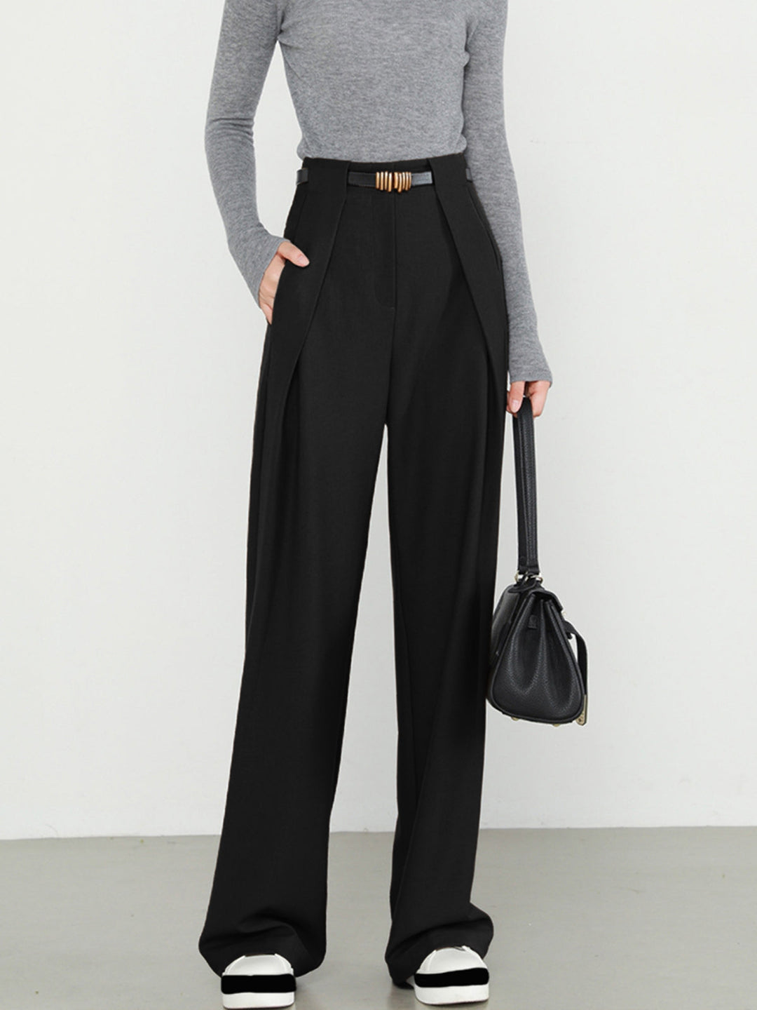 Lina - High-Waisted Wide-Leg Trousers