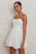 Isadora | Bubble Hem Mini Dress - White