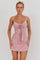 Addicted | Glitter Mini Dress - Baby Pink