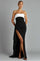 Belladonna | Strapless Ruched Maxi Dress - Black/White