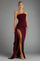Belladonna | Strapless Ruched Maxi Dress - Cherry Lacquer