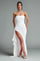 Belladonna | Strapless Ruched Maxi Dress - White