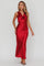 Isabella | Satin Maxi Dress - Wine