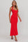 Selene | Bodycon Maxi Dress - Red