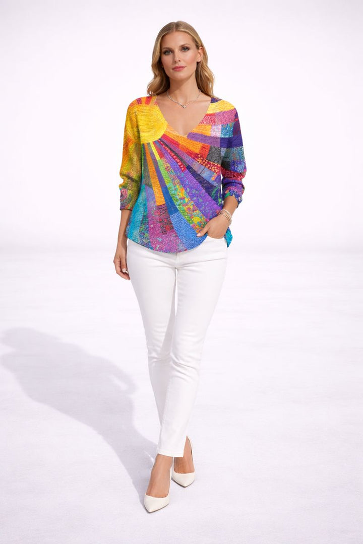 Colourful Vintage Long Sleeve T-Shirt