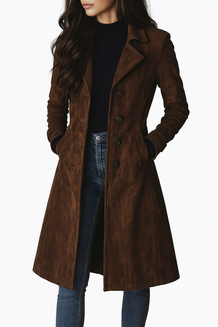 Sygrid™ – Elegant Long Coat for Timeless Warmth & Style