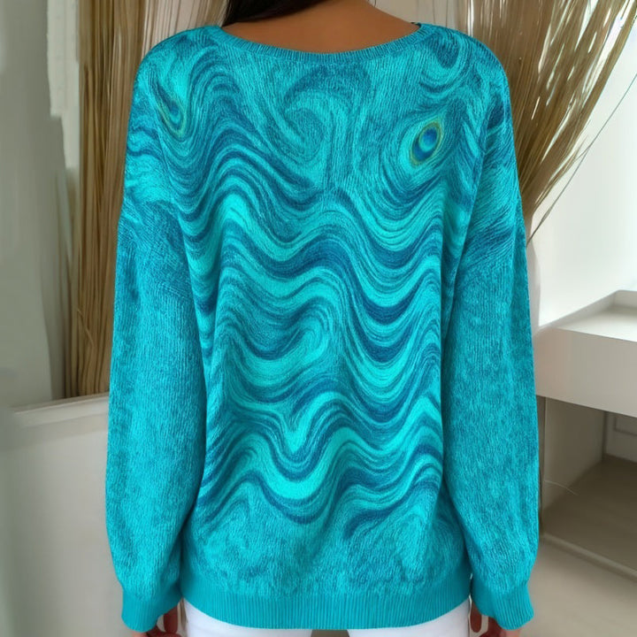 Gradient Long Sleeve Relaxed T-Shirt