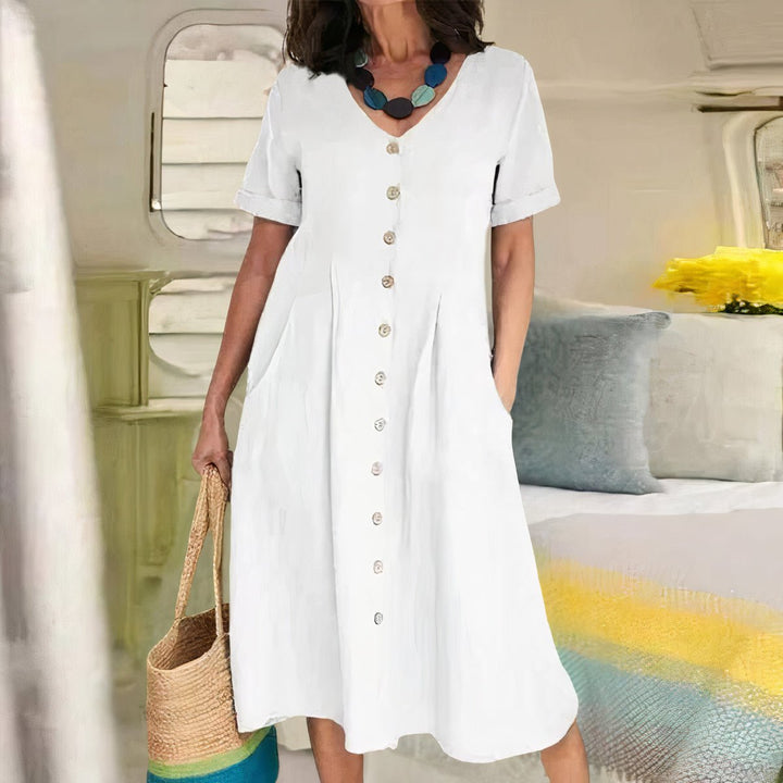 Natalie | Buttoned Elegant Dress