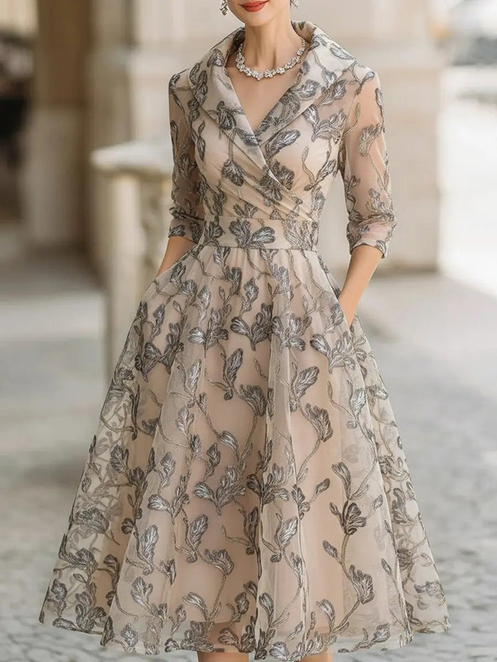 Marceline | Graceful Wrap Midi Dress