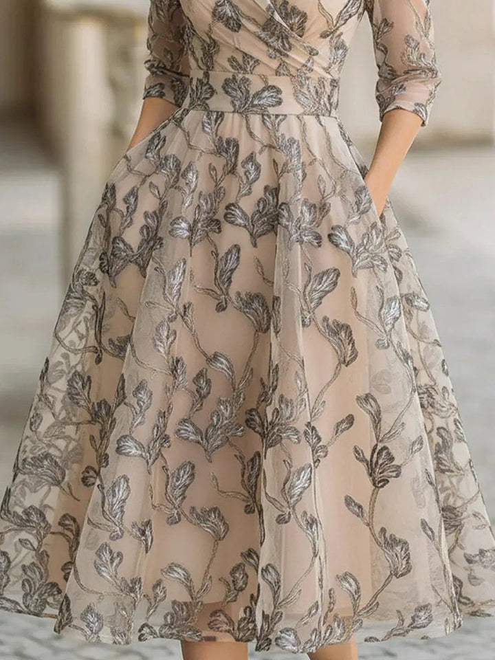 Marceline | Graceful Wrap Midi Dress