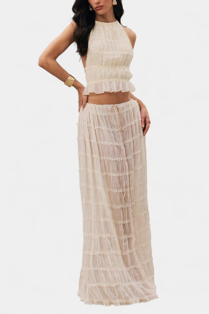 Eugenie | Pleated Halter Set