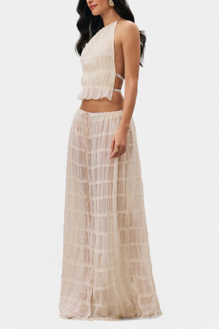 Eugenie | Pleated Halter Set