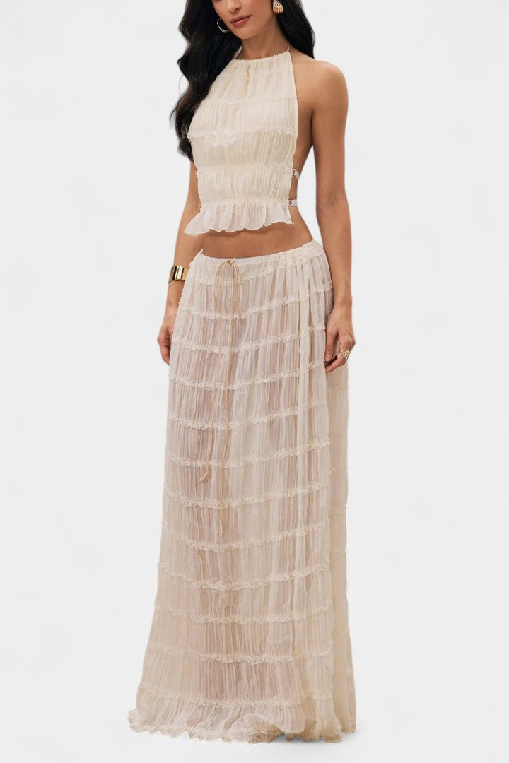 Eugenie | Pleated Halter Set