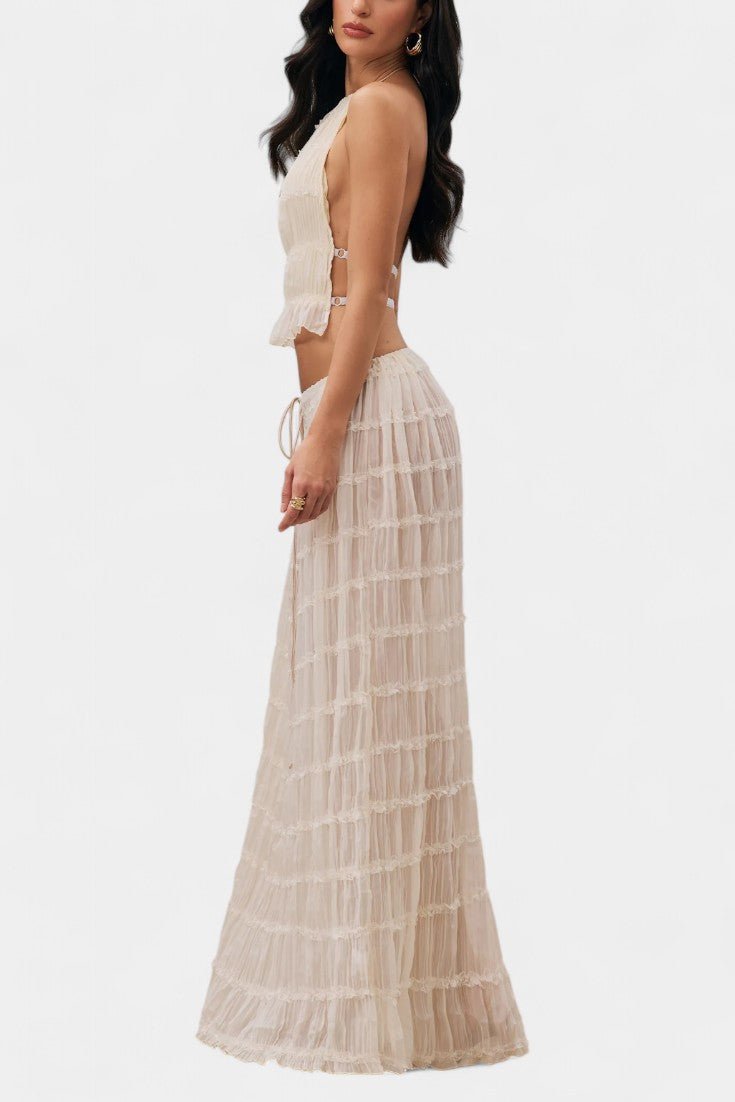 Eugenie | Pleated Halter Set