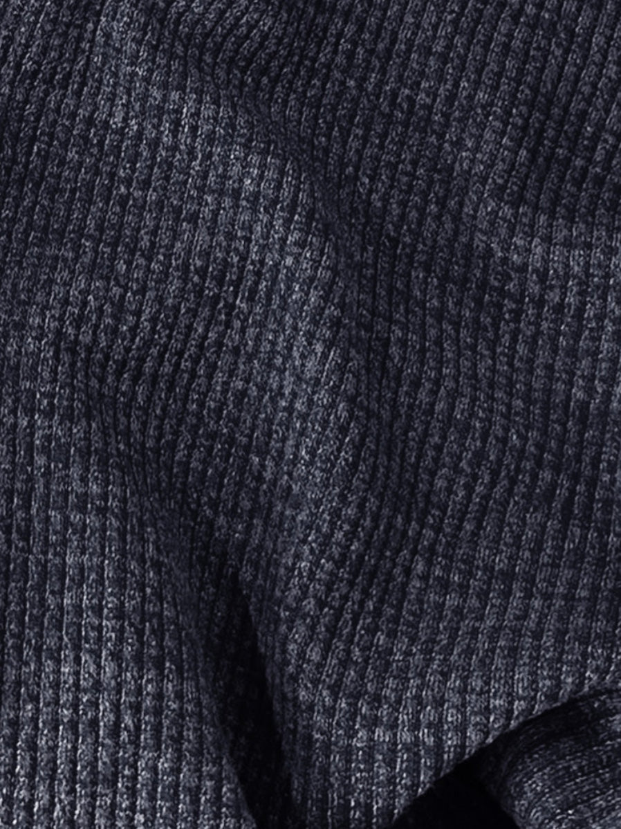 Minimalism Turtleneck Scarf-Decorated Knit Undershirt