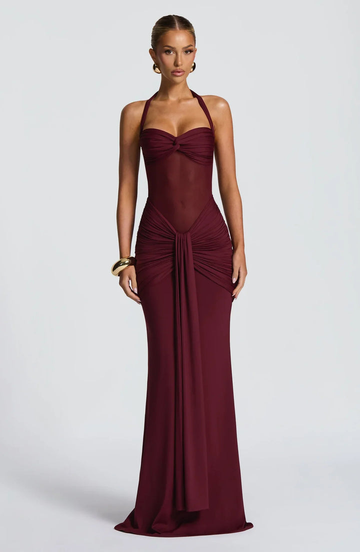 Gala | Siren Hourglass Dress - Bordeaux Red