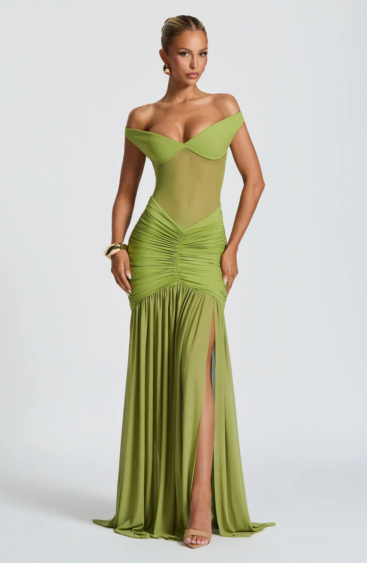 Galance | Soft Elegance Dress - green