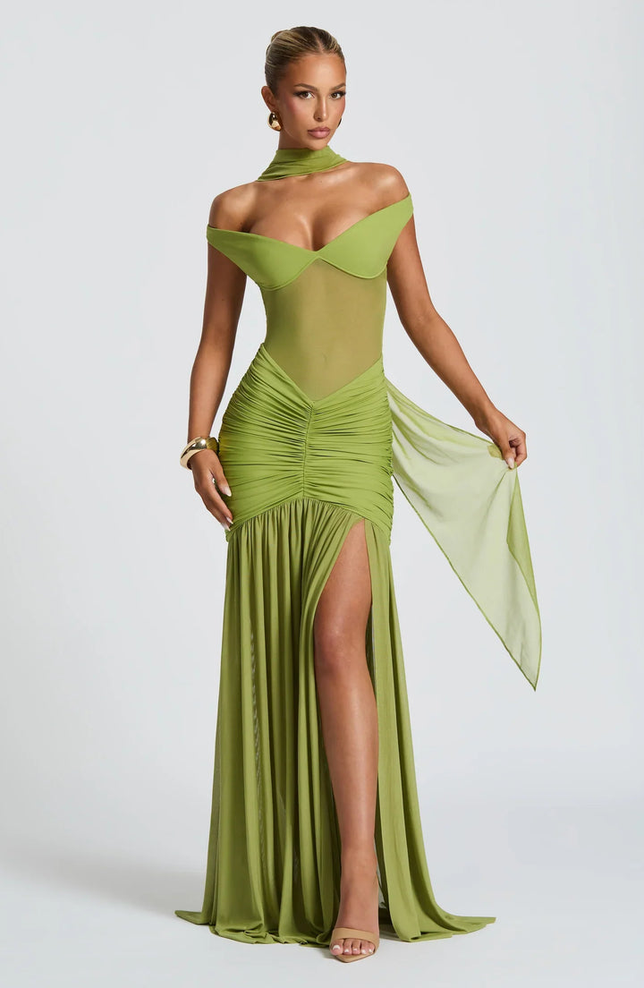 Galance | Soft Elegance Dress - green