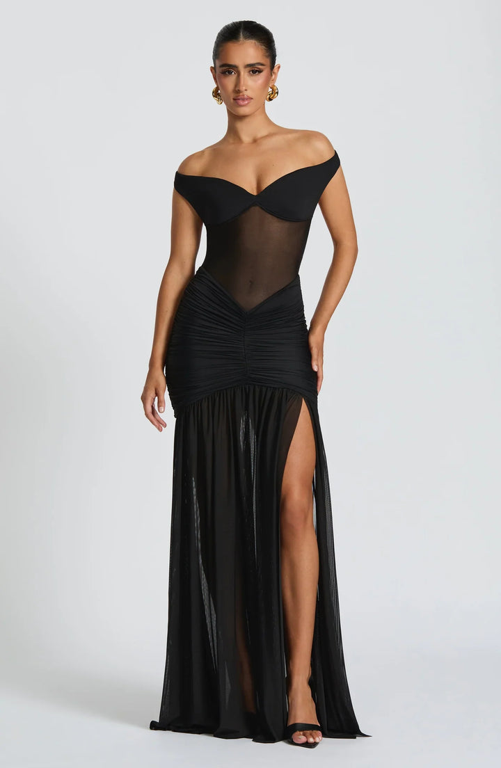 Galance | Soft Elegance Dress - Black
